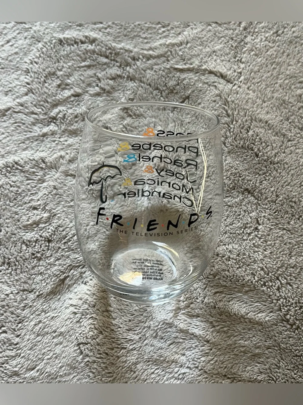 NWOT Friends Stemless Wine Glass 20oz